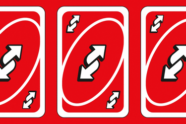 Rotating Multicolored Uno Reverse Card GIF