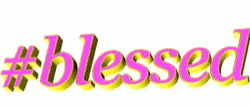 Rotating Pink And Gold #Blessed GIF