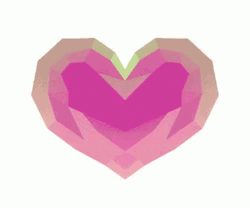 Rotating Pink Animated Heart Like Diamond GIF