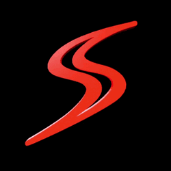 Rotating Pointed Red S Kinetic Art GIF