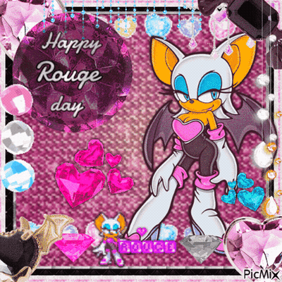 Rouge From Sonic Saying Happy Rouge Day GIF