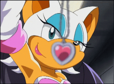 Rouge The Bat With Heart Pacifier GIF