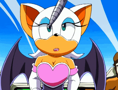 Rouge The Bat With Heart-Shaped Top GIF