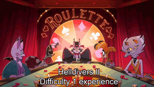 Roulette Helldivers II Difficulty 1 Poster