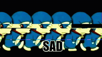 Row Of Doraemon Characters Saying Sad GIF