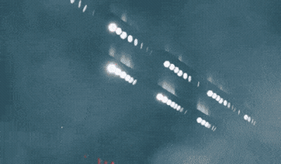 Row Of Lights Lit Up With Numbers 0000 GIF