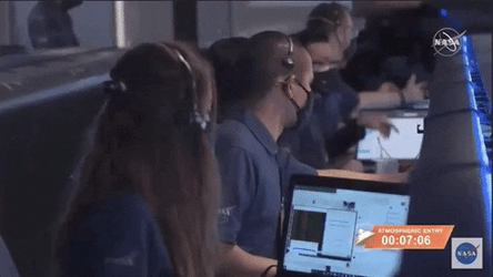 Row Of Nasa Employees Busy Working GIF