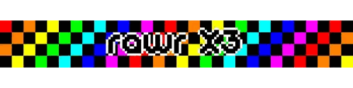 Row X3 Pixel Art Sticker