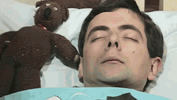 Rowan Atkinson As Mr. Bean Sleeping
