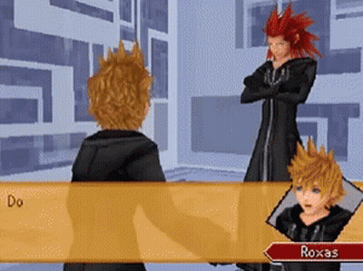 Roxas Talking To Another Character GIF