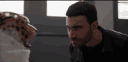 Roy Kent Ted Lasso Growling Leopard Bust GIF