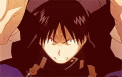 Roy Mustang Fullmetal Alchemist Angry Scared Reaction GIF