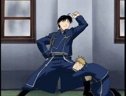 Roy Mustang Fullmetal Alchemist Jean Havoc Begging GIF