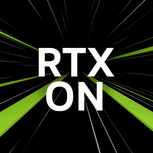 RTX On Black Green Lines GIF