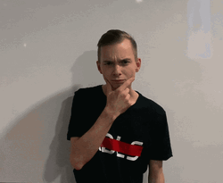 Rubbing Chin Guy In Doubt GIF