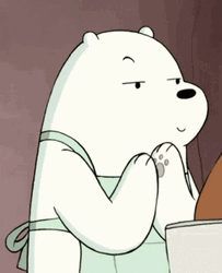 Rubbing Hands Ice Bear GIF