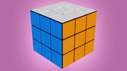 Rubik's Cube 3D Animation GIF
