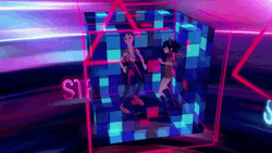 Rubik's Cube Dance Lights GIF