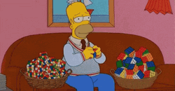 Rubik's Cube Homer Simpsons GIF