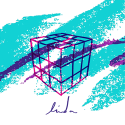 Rubik's Cube Retro Art GIF