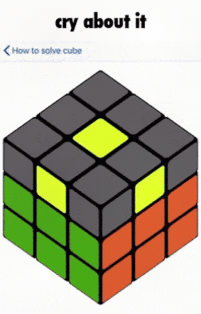 Rubik's Cube Saying Cry About It GIF