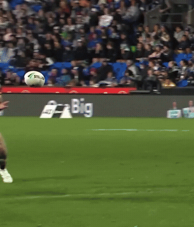 Rugby Game With Big Sign In Background GIF