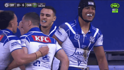 Rugby Players In KFC Jerseys Celebrate GIF