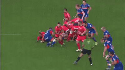 Rugby Players On Field With Number 2 GIF