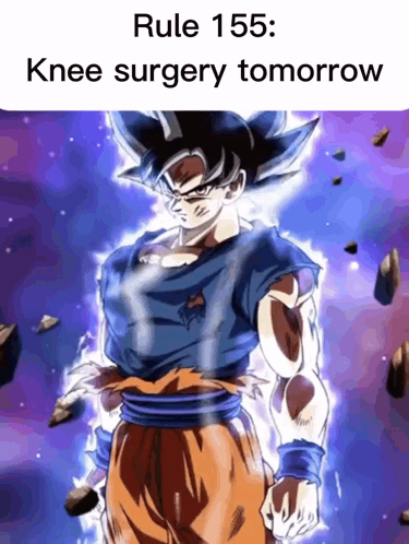 Rule 155 : Knee Surgery Tomorrow With A Picture Of A Cartoon Character GIF