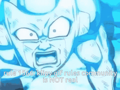 Rule 1566 Klipy GIF Rules Community Is Not Real On Blue Background GIF