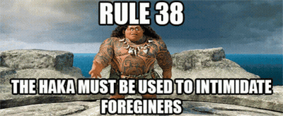 Rule 38 The Haka Must Be Used To Intimidate Foreigners Poster GIF