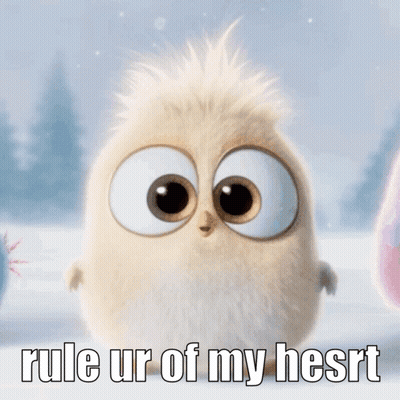 Rule Ur Of My Heart Cartoon Bird GIF