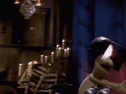 Run Away Kermit Falling Off Building GIF
