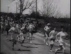 Run Boston Marathon 1940S GIF