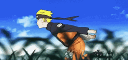 Run Naruto Grass Field GIF