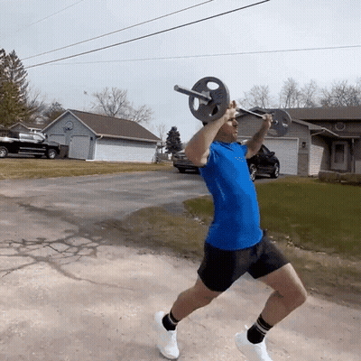 Run While Holding Dumbbells Daniel Labelle GIF