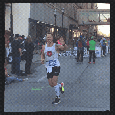 Runner Wearing Bib 1607 GIF