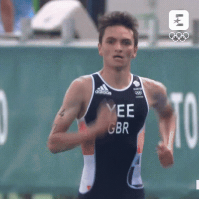 Runner Wearing Yee GBR Jersey GIF