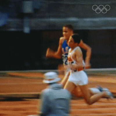 Runner With Number 21 GIF