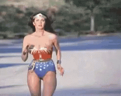 Runner Wonder Woman Lynda Carter GIF