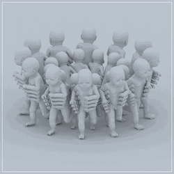 Running 3D White Cartoon GIF