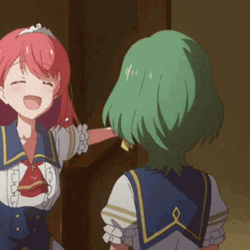 Running And Hugging Anime Yuri GIF