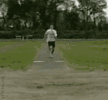 Running And Jumping Into Mud Face First GIF
