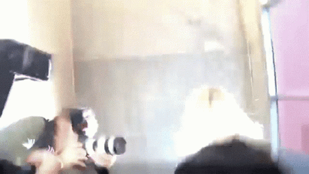 Running Away From Paparazzi  GIF