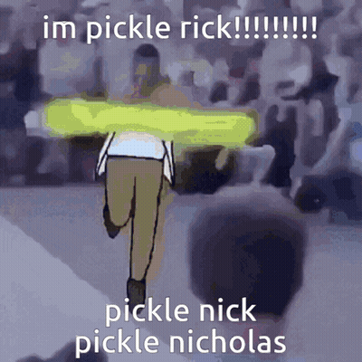 Running Cartoon Im Pickle Rick Pickle Nick Pickle Nicholas GIF