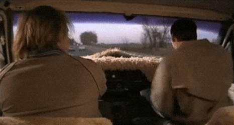 Running Dumb And Dumber In The Car Scooter GIF