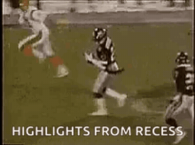 Running Football Players Highlights From Recess GIF