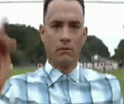 Running Forrest Gump Poker Face GIF