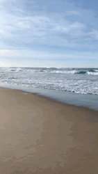 Running From Beach Waves