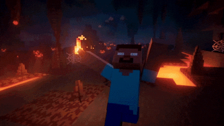 Running From Goblin Cave Minecraft GIF